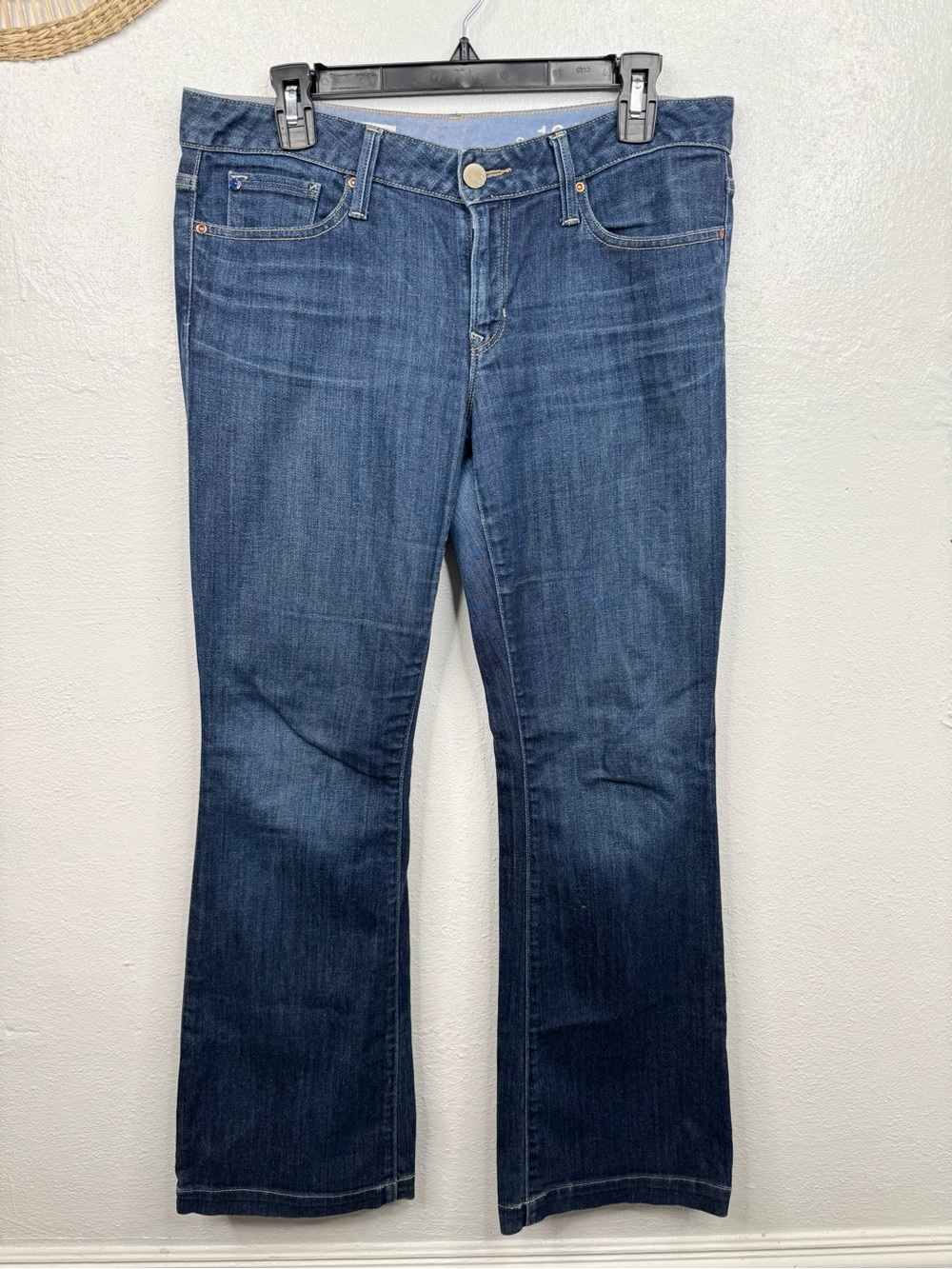Gap Long & Lean Jeans Womens 8 Dark Wash Bootcut Mid Rise Stretch Denim